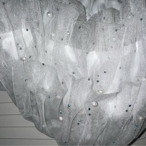Crop Pearl/Rhinestone Top by Altard State